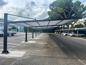 Pensilina auto ombreggiante antigrandine impermeabile