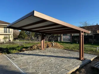 Pensiline impermeabili carico neve e fotovoltaico