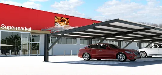 Pensiline impermeabili carico neve e fotovoltaico