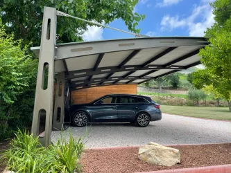 Pensiline impermeabili carico neve e fotovoltaico