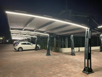 Pensiline impermeabili carico neve e fotovoltaico