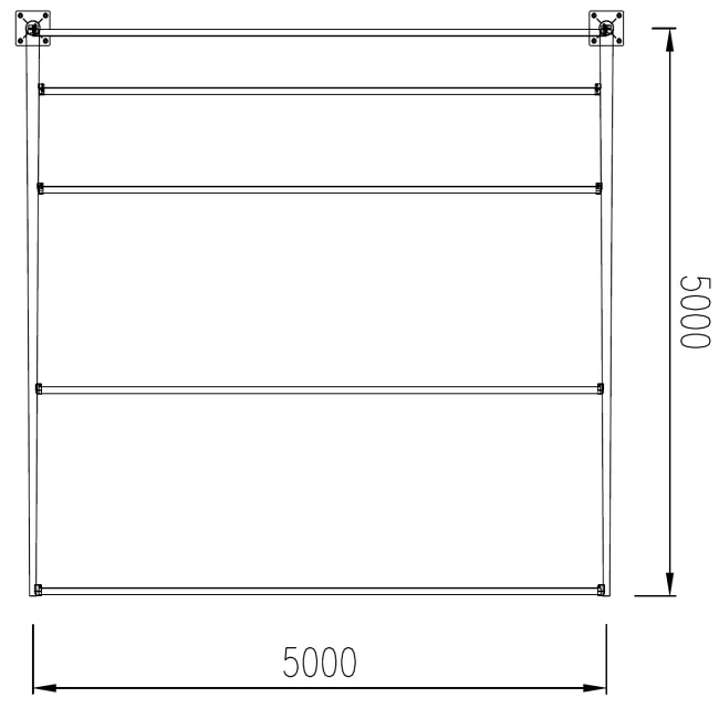 tubo singolo - prospetto in pianta