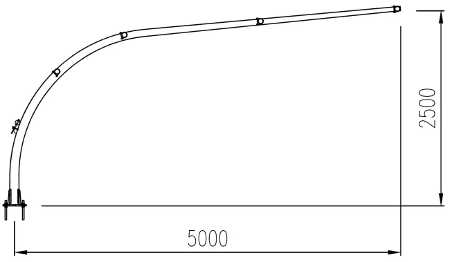 tubo singolo - prospetto laterale